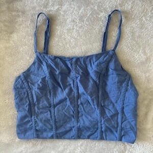 Kendall & Kylie Women's Blue Crop Top Size Small‎